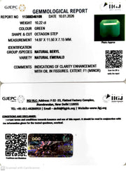 10.22/CT Natural Panna Stone with Govt. Lab Certificate-11388D46109